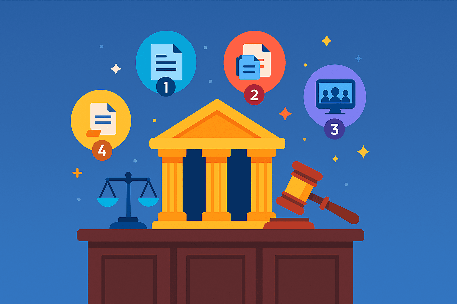AI Court Room Illustration